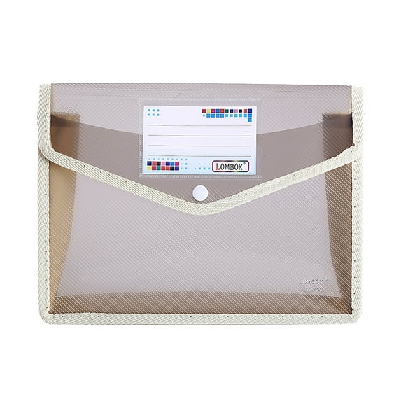 School Season File Holder Clearance! Beneky Plastic File Folders Envelope Expanding File Wallet Organizer Documents Folder with Snap Closure and Pocket A5 Size Transparent File Pouch for School