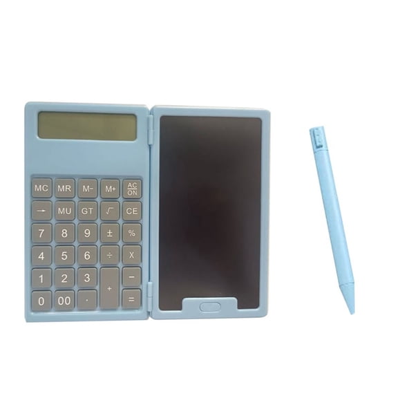 School Season Scientific Calculator Folding Tablet Business Office Portable Calculator LCD Tablet,Lake Blue