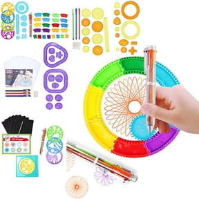 School Season Stationery Set, Shape Stencils for Student Art Creation, Gear Drawing Template Ruler Kit, 12X8 Inch Kids Travel Toys for Screen Free Activity, Birthday Gift for