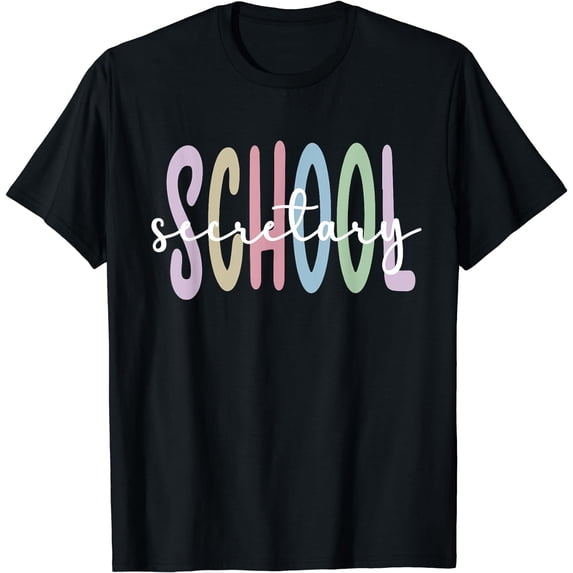 School Secretary Appreciation School Secretary Squad T-Shirt Black Small