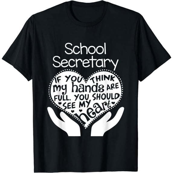 School Secretary Clerk Office T shirt Heart Group Gift