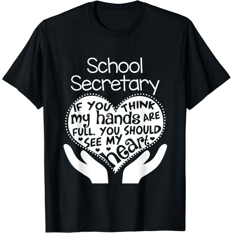 School Secretary Clerk Office T Shirt Heart Group Gift School Secretary Clerk Office T Shirt Heart Group Gift