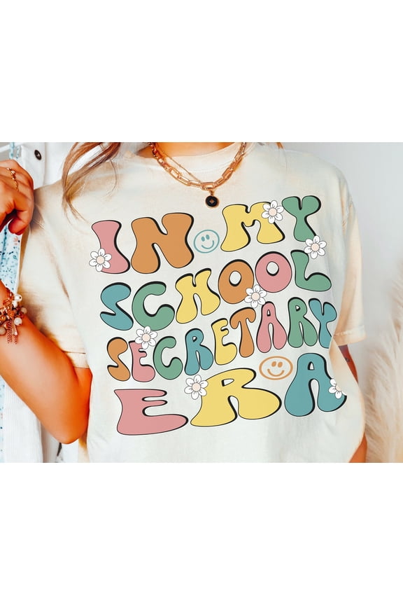 School Secretary Era Shirt Retro School Secretary Tee School Group Team Shirts Back to Sch