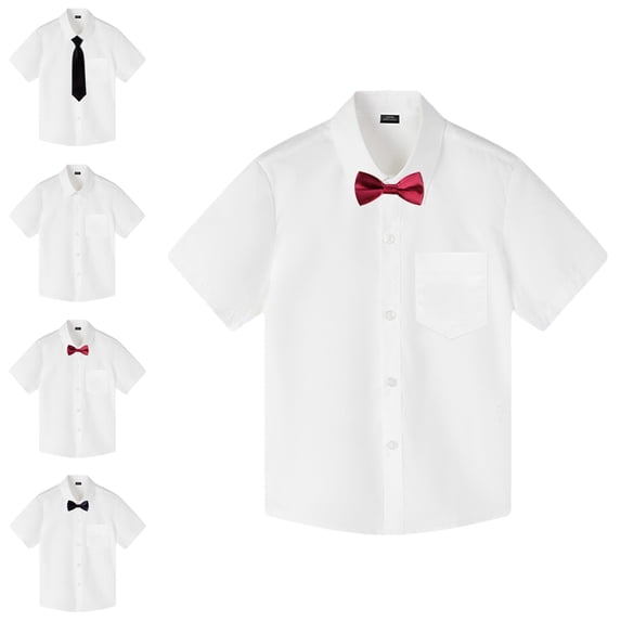 School Shirts for Boys Short Sleeve Button Down Shirts Comfortable Dress Shirts 2-3 Years