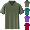 thumbnail image 1 of School Shirts for Girls Polo Shirt with Collared Short Sleeve Uniform Tops Summer Casual Cooling Kids Clothes Army Green,3-4 Years, 1 of 6