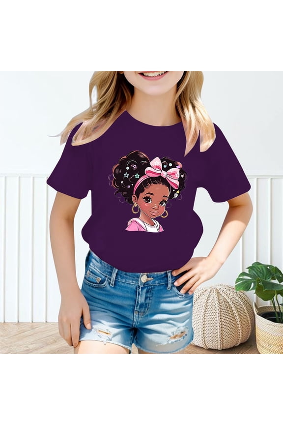 School Shirts for Girls Size 12 Grey Regular Fit Train Printing Crewneck Lightweight Short Sleeve School Uniform Tops Tees