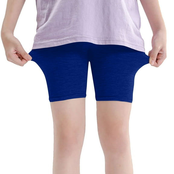 School Short Leggings for Girls,Girls Dance Shorts Breathable and Comfy Kids Cycling Shorts Navy 6-7 Years