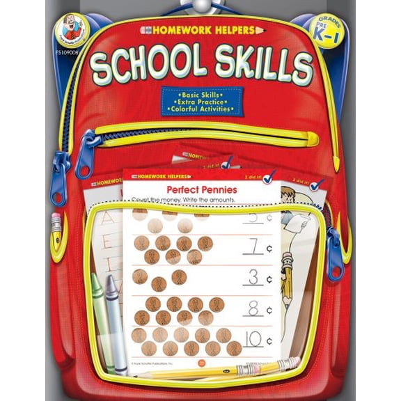 Pre-Owned School Skills, Homework Helpers, Grades PreK-1 (Brighter Child: Homework Helpers) Paperback