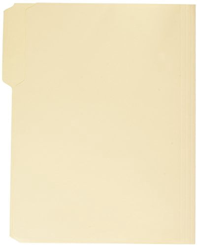 School Smart 015741 1-3 Cut Manila File Folder- Letter Medium Weight- Pack 100