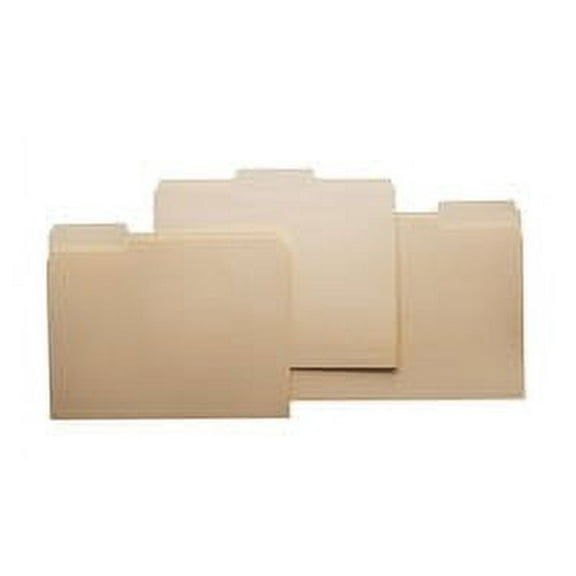 School Smart 015741 1-3 Cut Manila File Folder- Letter Medium Weight- Pack 100