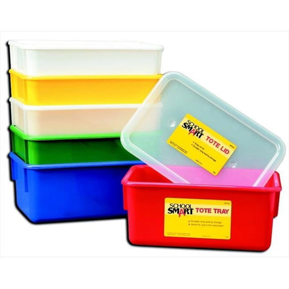 School Smart 081947 Websters Tote Tray, 12 x 8 x 5 In. - Red
