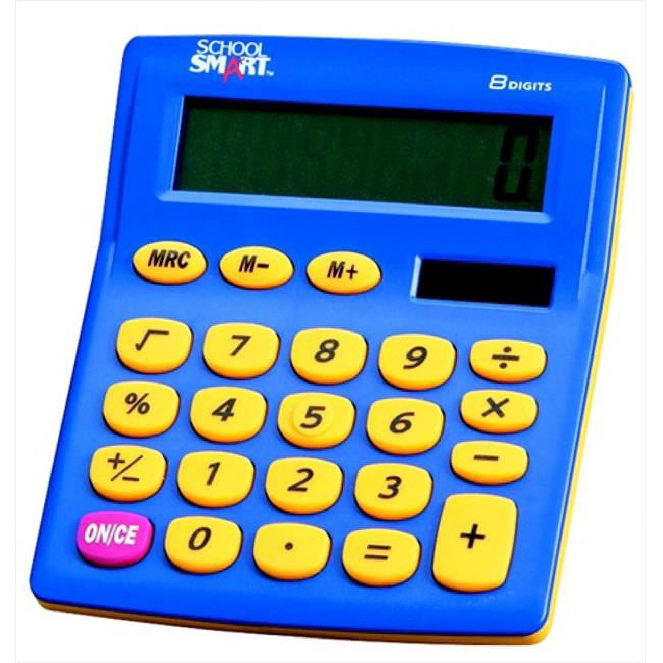 School Smart 084088 Digit Dual Power Primary Calculator, Basic Math