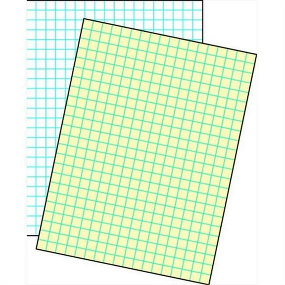 School Smart 085627 Cross-Section Ruled Drawing Paper, White - 0.25 In. Ruled