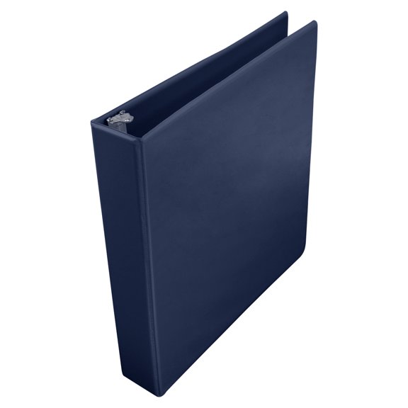 School Smart 086393 Vinyl General Purpose Round Ring View Binder- 1.5 In- Blue