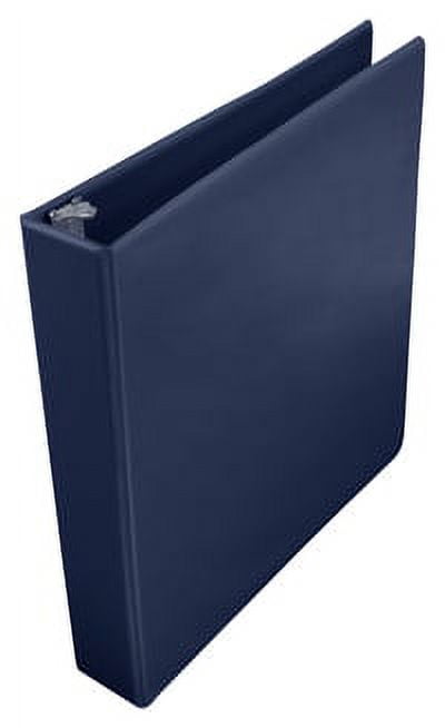 School Smart 086393 Vinyl General Purpose Round Ring View Binder- 1.5 In- Blue