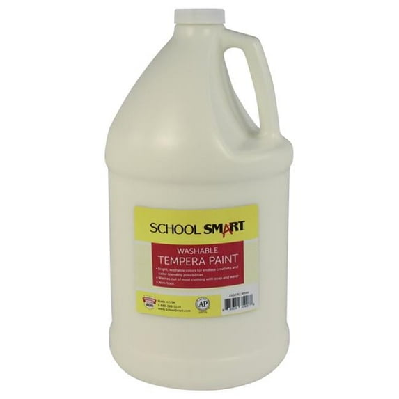 School Smart 1 gal Washable Tempera Paint, White