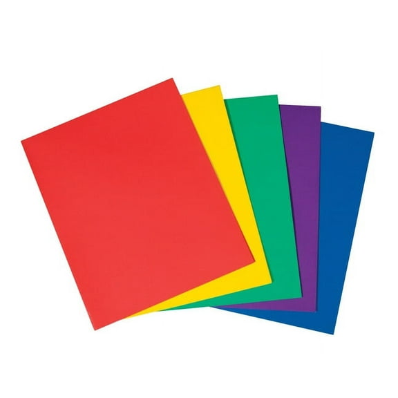 School Smart 2-Pocket Portfolio, 8.5" x 11", Box of 25