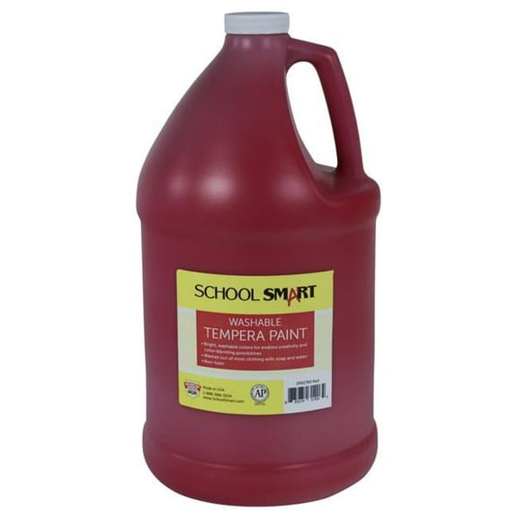 School Smart 2002760 1 gal Washable Tempera Paint, Red
