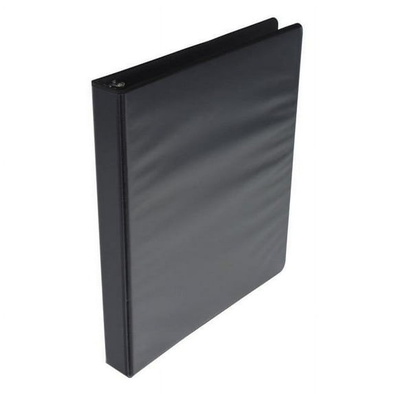 School Smart 2006476 1 in. Polypropylene D-Ring View Binder, Black