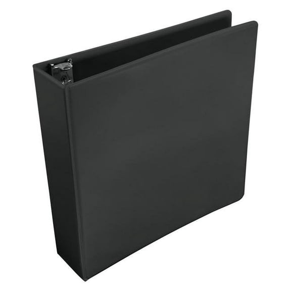 School Smart 2006480 2 in. Polypropylene D-Ring View Binder, Black