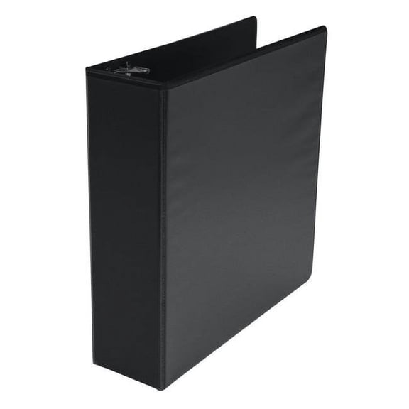 School Smart 2006493 3 in. Polypropylene D-Ring View Binder, Black