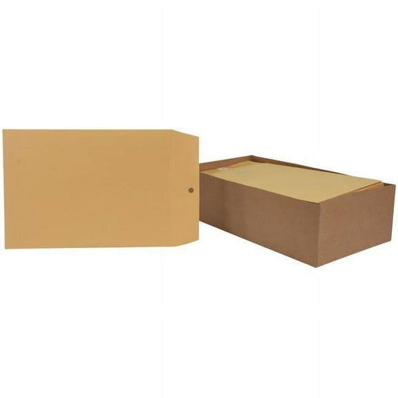 School Smart 2013892 7.5 x 10.5 in. Kraft Envelope with Clasp, Kraft Brown - Pack of 100