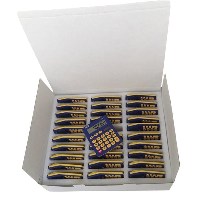 School Smart 4 x 5.5 in. Primary Calculator, Blue & Yellow - Pack of 30