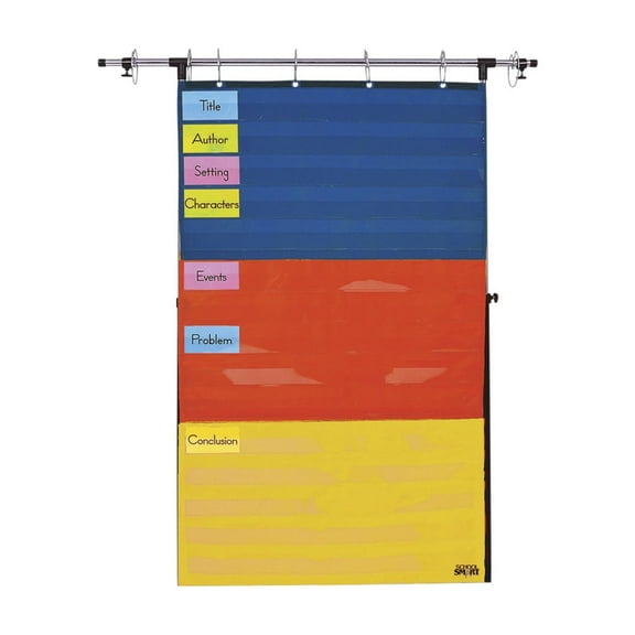 Adjustable Pocket Chart, 60 x 34 Inches