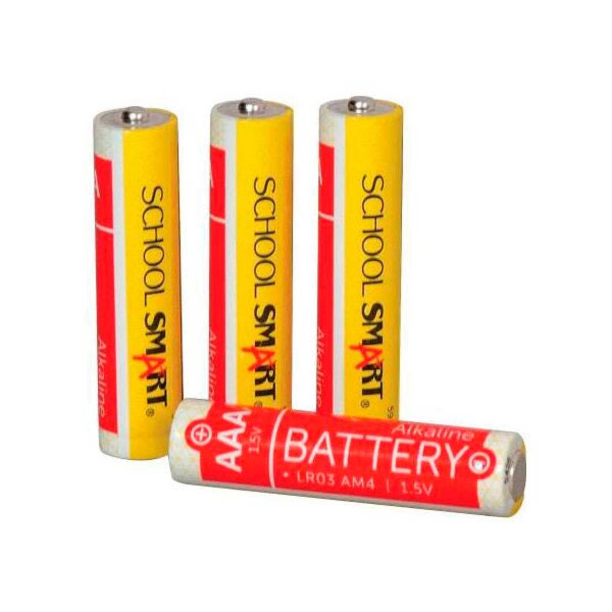 School Smart Alkaline AAA Batteries, Pack of 12