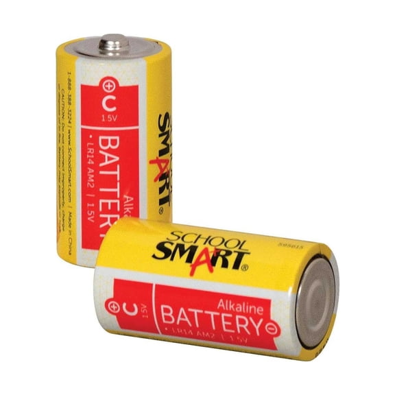 School Smart Alkaline C Battery- Pack - 2