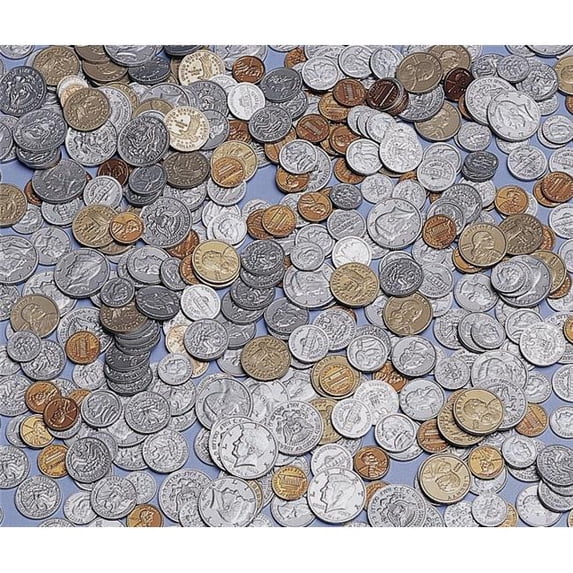 School Smart Assorted Plastic Coins, Set of 460
