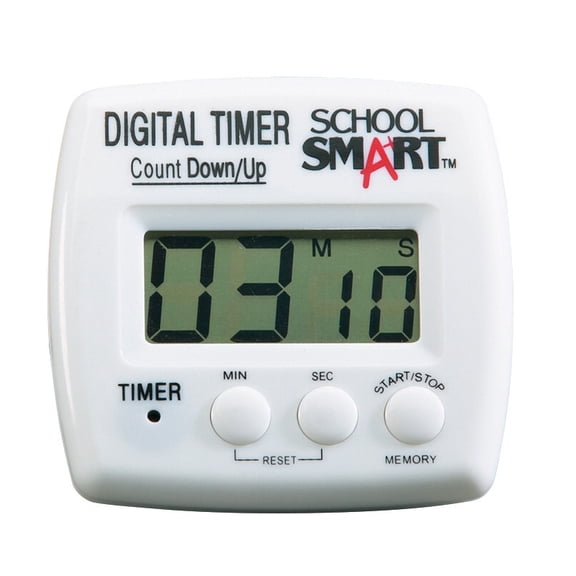 School Smart 084280 Up-Count Down Timer- 1 Aaa Battery