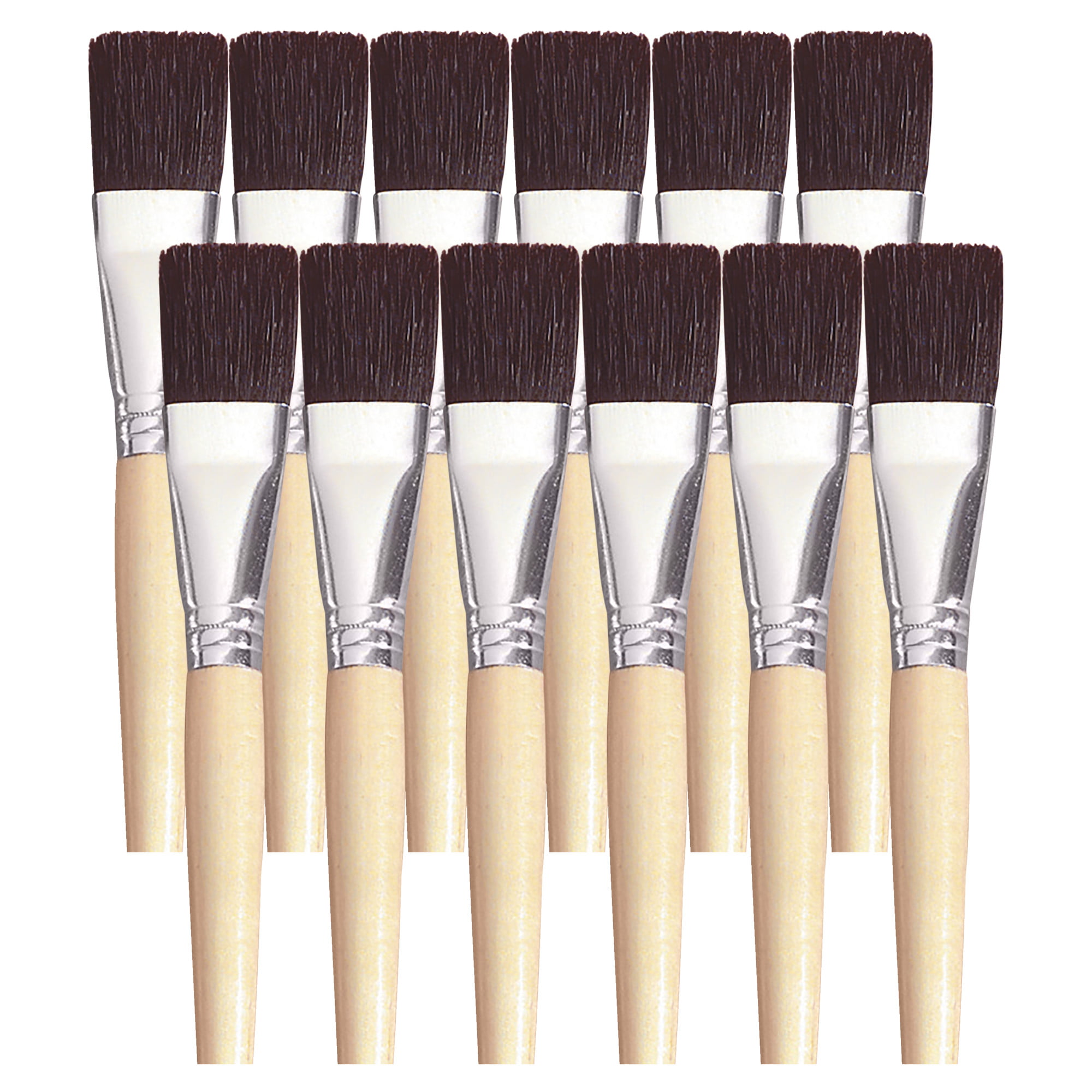 Codream Fan Brush Set - Hog Bristle Natural Hair - Artist Soft  Anti-Shedding Paint Brushes for Acrylic Watercolor Oil Painting, Long Wood  Handle, Set of 9 