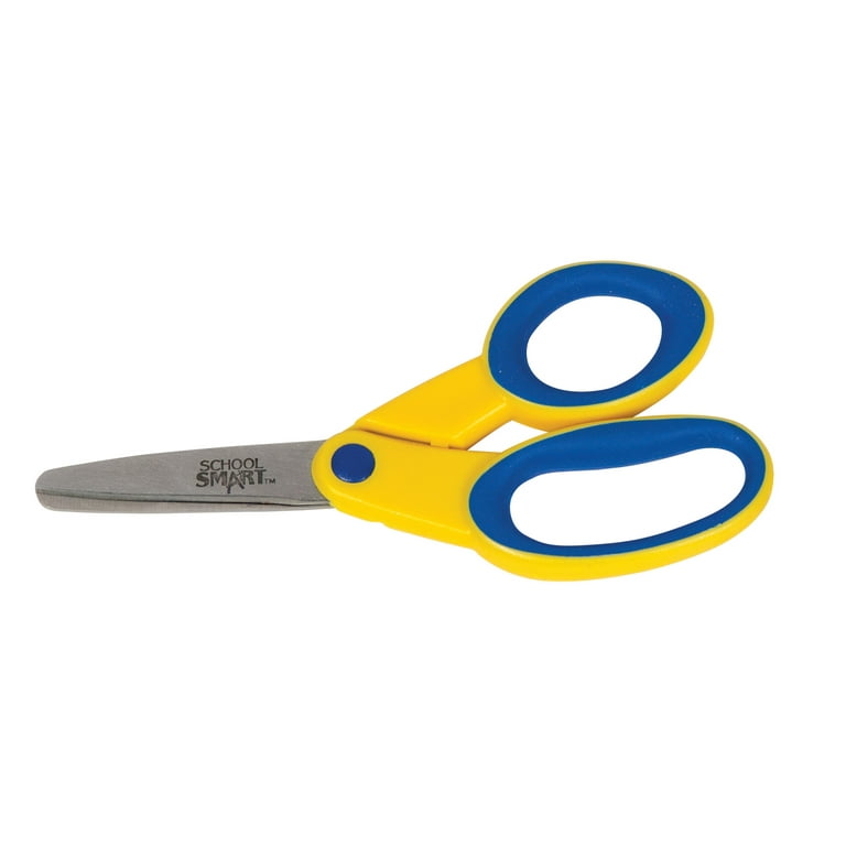 ELECKEY Left Handed Scissors for Kids 5.75,Lefty Soft Touch Pointed School  Student Scissors, Blunt, 2 Pack (Blue) - Yahoo Shopping
