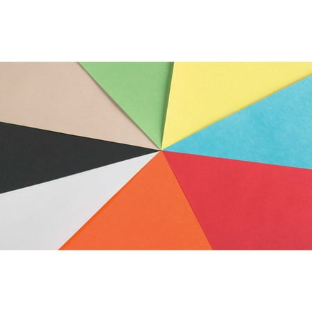 School Smart Bristol Board, 9 x 12 Inches, Assorted Colors, Pack of 100