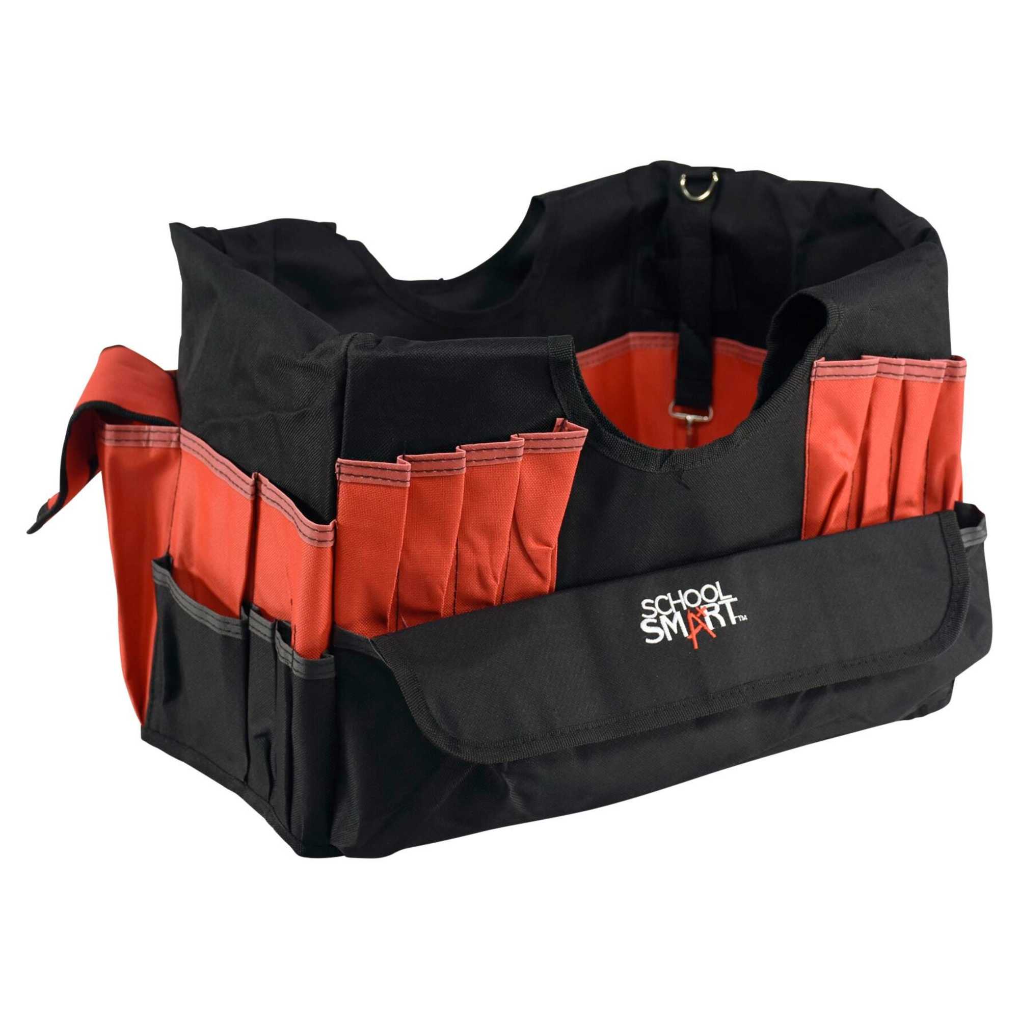 School Smart Caddy Organizer with 43 Pockets, Medium, 14 x 12 x 12 Inches, Black/Red - image 1 of 7
