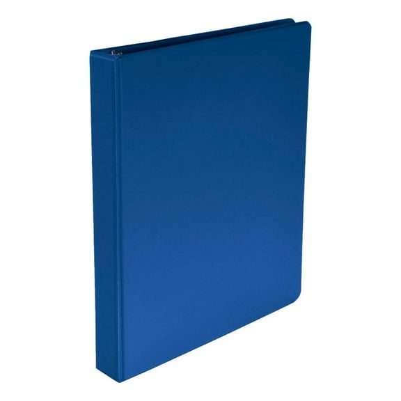 School Smart D Ring Binder, Polypropylene, 1 Inch, Blue