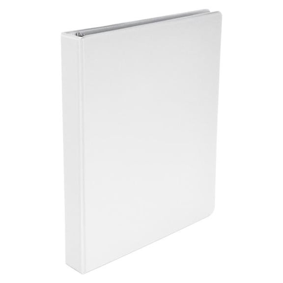 School Smart 2006452 1 in. Polypropylene D-Ring Binder, White