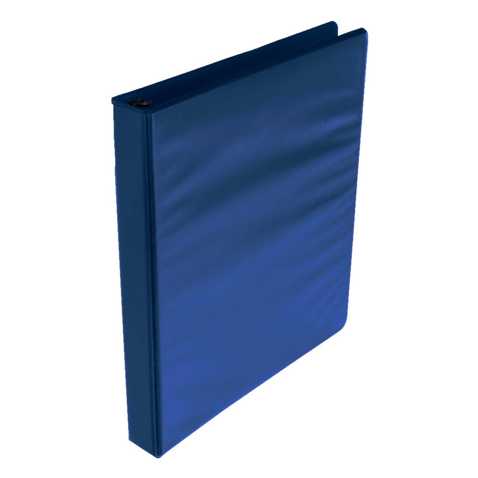 School Smart D Ring View Binder, Polypropylene, 1 Inch, Blue