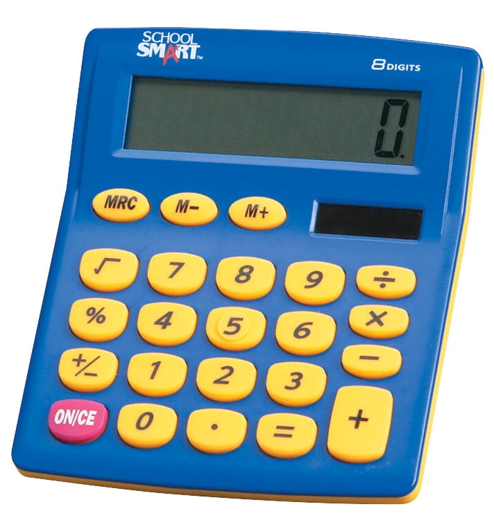 School Smart Primary Calculator, 4 x 5-1/2 in