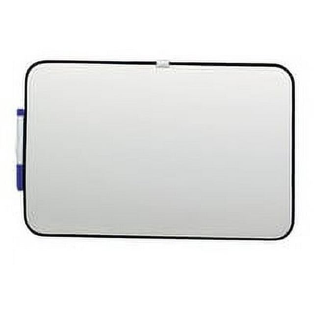 School Smart Dry Erase Board, Black Frame, Horizontal and Vertical