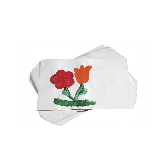 School Smart Finger Paint Paper, 60 lbs, 16 x 22 Inches, White, 500 Sheets
