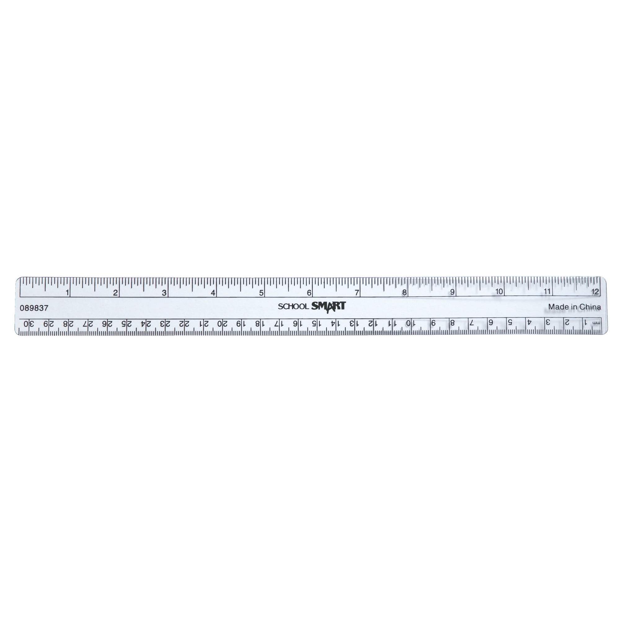 12-Inch Clear Plastic Ruler - Perfect for Scientific Measurements