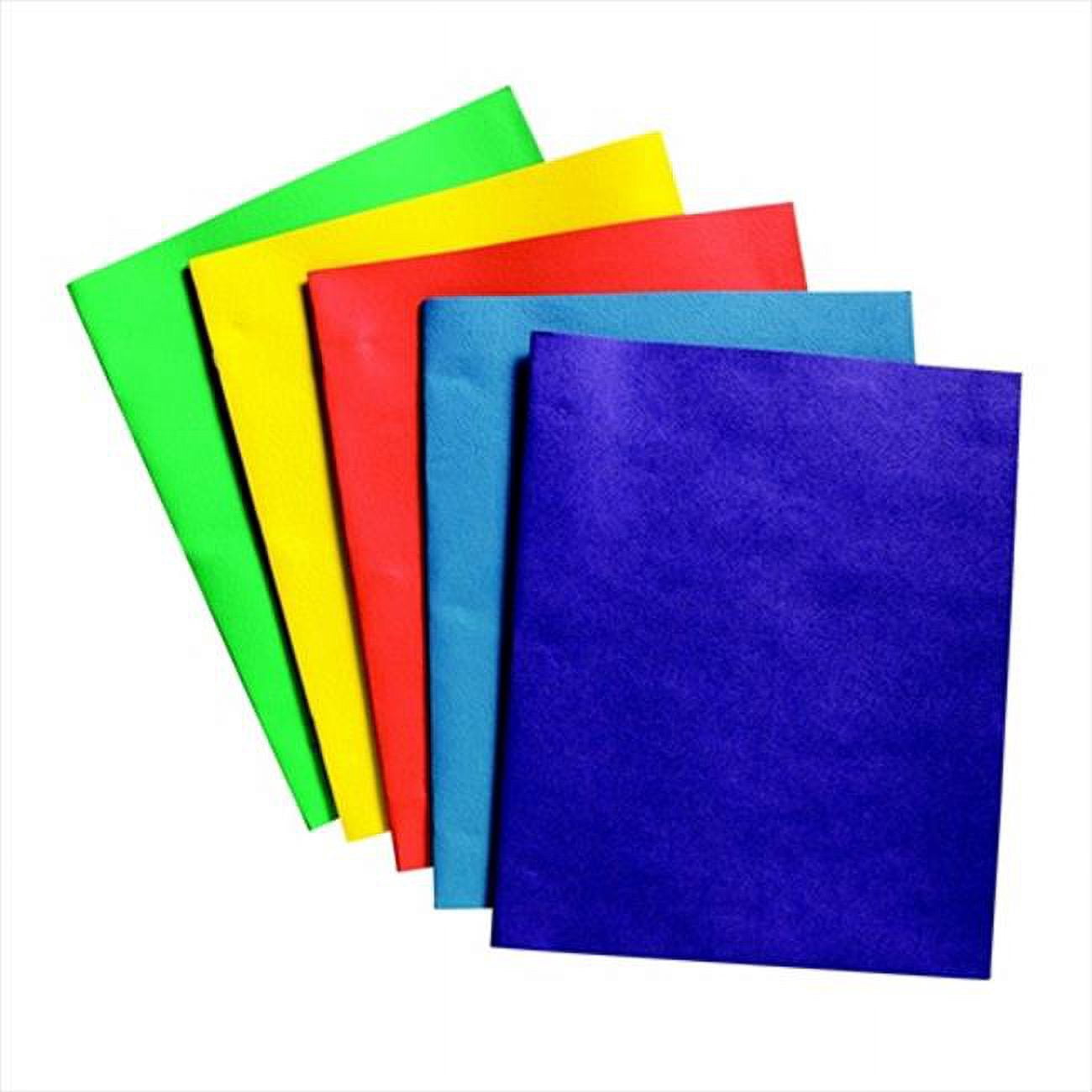 School Smart 084901 Leatherine 2 Pockets Heavy Duty Portfolio, Assorted Color, Pack - 25