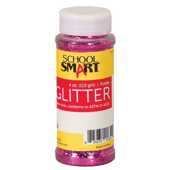 School Smart Glitter, 4 Ounce Jar, Purple