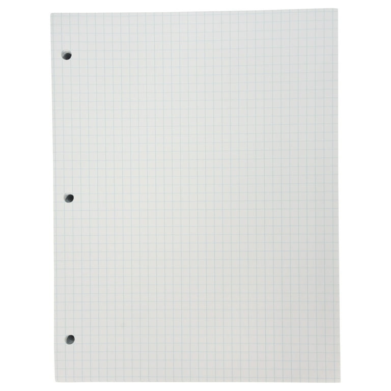 School Smart 3-Hole Punched Double Sided Punched Grid Paper 8-12 x 1 - 500 pack