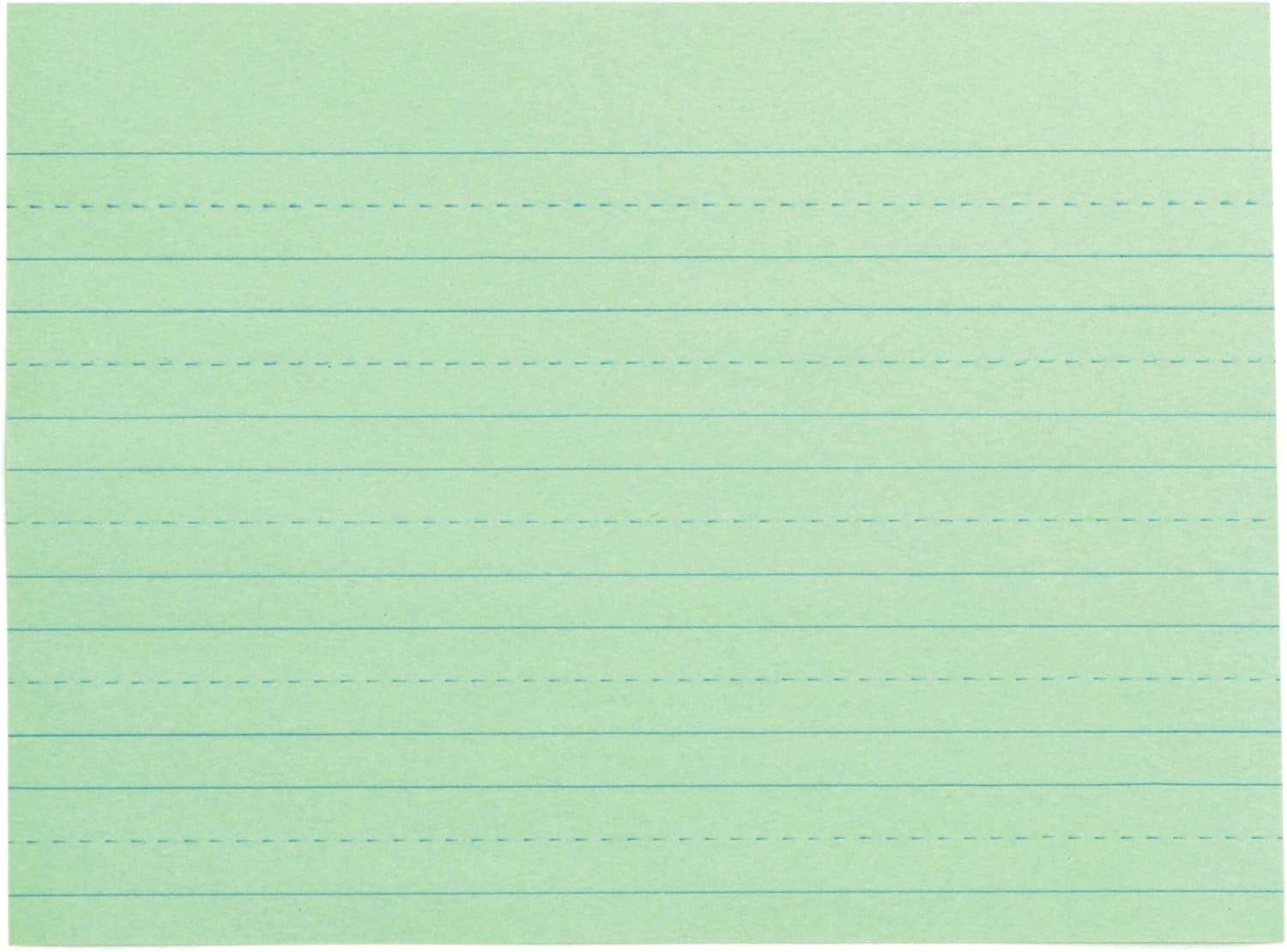 School Smart Green Newsprint Practice Paper, 1 Inch Rule, 12 x 9 Inches