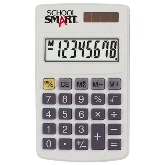 School Smart Hand Held Pocket Calculator, Various Colors