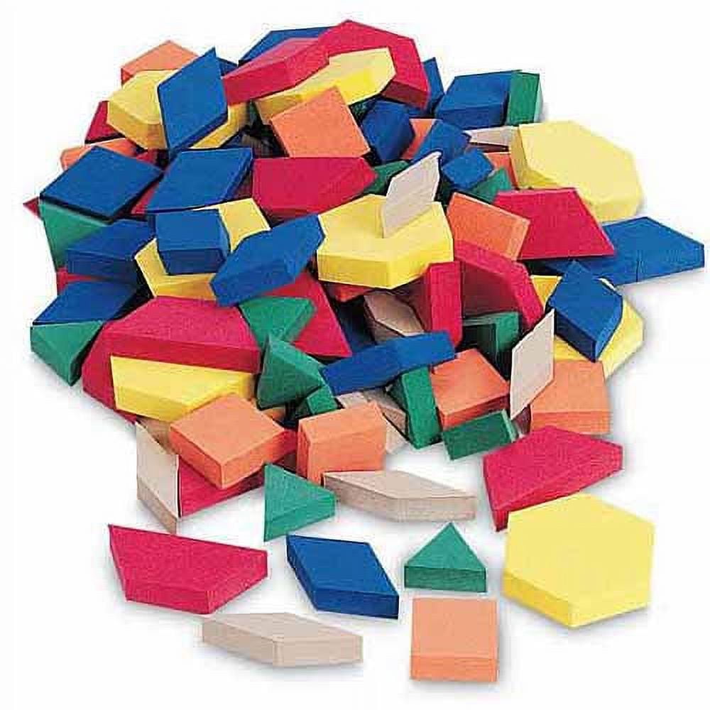 School Smart Jumbo Foam Pattern Blocks, Assorted Colors, 250pk