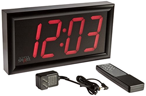 JDL LED CLOCK② School Smart - 90525 LED Clock with Remote Control, High